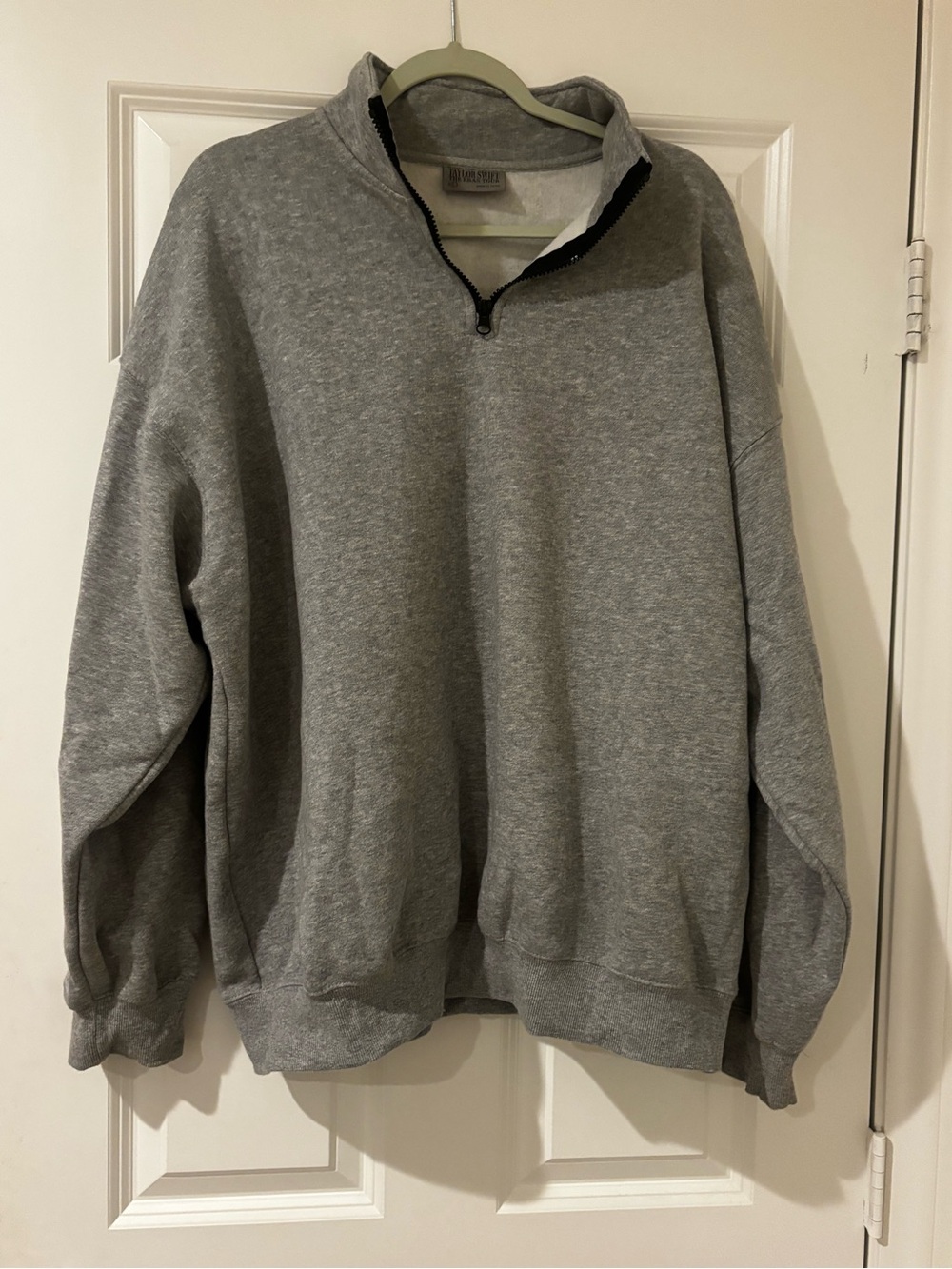 Unisex Gray Quarter-Zip Sweater - Taylor Swift